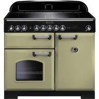 Rangemaster Classic Deluxe CDL100EIOG/C Free Standing Range Cooker in Olive Green