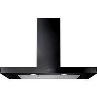 Rangemaster UNBHDS100BL 100cm Flat Chimney Hood  Black