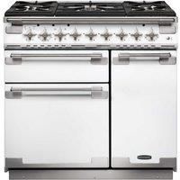 Rangemaster ELS90DFFWH Elise 90 Dual Fuel Range Cooker 108480, WH