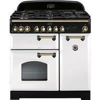 Rangemaster 113560 (CDL90DFFWH/B) CLASSIC DELUXE 90cm Dual Fuel Cooker