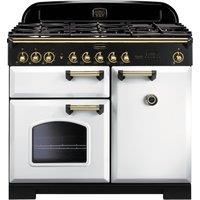 Rangemaster 113860 (CDL100DFFWH/B) CLASSIC DELUXE 100cm Dual Fuel Cooker