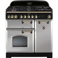 Rangemaster 114640 (CDL90DFFRP/B) CLASSIC DELUXE 90cm Dual Fuel Cooker