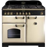 Rangemaster 115550 (CDL100DFFCR/B) CLASSIC DELUXE 100cm Dual Fuel Cooker