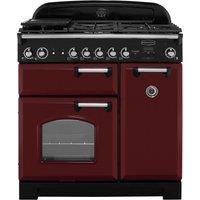Rangemaster Classic CLA90NGFCY/C Free Standing Range Cooker in Cranberry / Chrome
