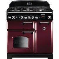 Rangemaster Classic CLA90NGFCY/C Free Standing Range Cooker in Cranberry / Chrome