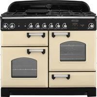 Rangemaster Classic 110 Dual Fuel Range Cooker, Black