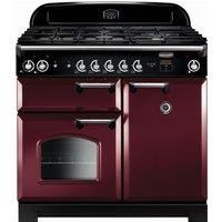 Rangemaster Classic CLA100DFFCY/C Free Standing Range Cooker in Cranberry / Chrome