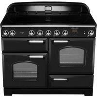 Rangemaster Classic CLA110EIBL/C Free Standing Range Cooker in Black / Chrome