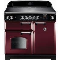 Rangemaster Classic CLA100ECCY/C Free Standing Range Cooker in Cranberry / Chrome