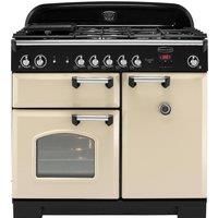 Rangemaster Classic CLA100NGFCR/C Free Standing Range Cooker in Cream / Chrome