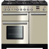 Rangemaster Toledo + TOLP90DFFIV/C Free Standing Range Cooker in Ivory / Chrome