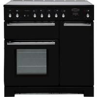 Rangemaster Toledo + TOLP90EIGB/C 90cm Electric Range Cooker with Induction Hob - Black - A/A Rated