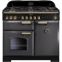 Rangemaster CDL100DFFSL/B (124210) CLASSIC DELUXE 100cm Dual Fuel Cooker