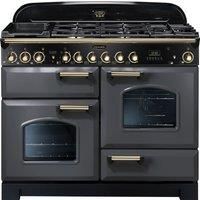 Rangemaster CDL110DFFSL/B (124250) CLASSIC DELUXE 110cm Dual Fuel Range Cooker, Slate/B