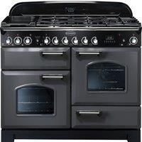 Rangemaster CDL110DFFSL/C (124280) CLASSIC DELUXE 110cm Dual Fuel Range Cooker, Slate/C