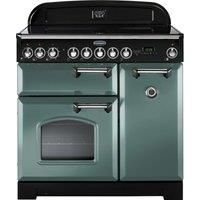 Rangemaster CDL90EIMG/C Classic Deluxe 90cm Induction Range Cooker  Mineral Green/Chrome