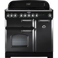 Rangemaster CDL90ECCB/C Classic Deluxe 90cm Ceramic Range Cooker - Charcoal Black/Chrome