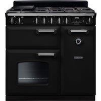 Rangemaster CL90DFPGBL/CM1 Classic 90cm Dual Fuel Range Cooker 5 Burners Black