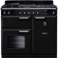 Rangemaster CL100DFPGBL/CM1 Classic 99cm Dual Fuel Range Cooker 5 Burners Black
