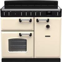 Rangemaster Classic CL100ECPPCR/CM1 100cm Electric Range Cooker with - Pale Cream / Chrome - A Rated, Cream