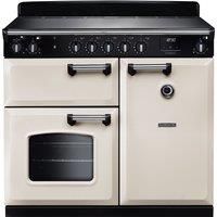 Rangemaster Classic CL100EIPPCR/CM1 100cm Electric Range Cooker with Induction Hob - Cream / Chrome - A/A Rated, Cream