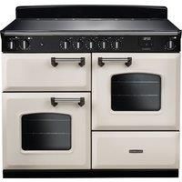 Rangemaster Classic OC CLO110EIPPCR/CM1 110cm Electric Range Cooker with Zone induction hob Hob - Cream / Antique Brass - A Rated, Cream