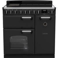 Rangemaster Classic Deluxe 90cm Induction Rangecooker - Charcoal Black + Chrome