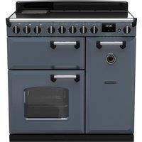 Rangemaster Classic Deluxe 90cm Induction Rangecooker - Stone Blue + Chrome