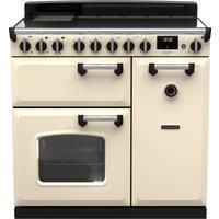Rangemaster Classic Deluxe 90cm Induction Rangecooker - Pale Cream + Chrome