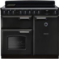 Rangemaster Classic Deluxe 100cm Induction Rangecooker - Charcoal Black + Chrome