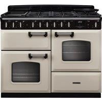 Rangemaster Classic Deluxe 110cm Dual Fuel Rangecooker - Pale Cream + Chrome