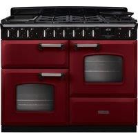Rangemaster Classic Deluxe 110cm Dual Fuel Rangecooker - Bordeaux + Chrome