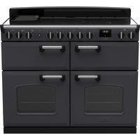 Rangemaster Classic Deluxe BC CLDLB110EIPSLT/CM1 110cm Electric Range Cooker with Induction Hob - Slate / Chrome - A/A Rated, Grey