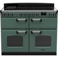 Rangemaster Classic Deluxe BC CLDLB110EIPMGR/CM1 110cm Electric Range Cooker with Induction Hob - Mineral Green / Chrome - A/A Rated, Green