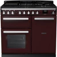 Rangemaster Estel Deluxe 100cm Dual Fuel Rangecooker - Bordeaux + Chrome