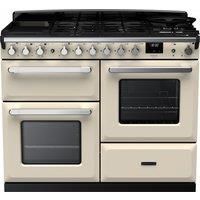 Rangemaster Estel Deluxe 110cm Dual Fuel Rangecooker - Pale Cream + Chrome