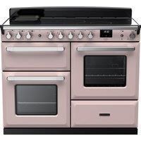 Rangemaster Estel Deluxe ESDLO110EIPPPK/CM1 110cm Electric Range Cooker with Induction Hob - Pale Pink / Chrome - A Rated, Pink