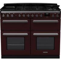 Rangemaster Estel Deluxe ESDLB110DFPBOR/CM1 110cm Dual Fuel Range Cooker - Bordeaux / Chrome - A/A Rated, Red