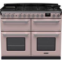 Rangemaster Estel Deluxe ESDLB110DFPPPK/CM1 110cm Dual Fuel Range Cooker - Pale Pink / Chrome - A/A Rated, Pink