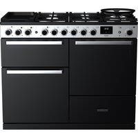 Rangemaster Edge Deluxe 110cm Dual Fuel Rangecooker - Black Glass