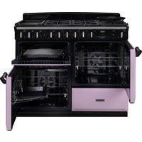 Rangemaster Classic Deluxe 110 CLDLO110DFPHTH/CM1 110cm Dual Fuel Range Cooker with Gas Hob - Heather / Chrome - A Rated, Purple