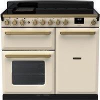 Rangemaster Estel Deluxe 100cm Induction Rangecooker - Pale Cream + Brass