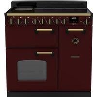 Rangemaster Classic Deluxe 90cm Induction Rangecooker - Bordeaux + Brass
