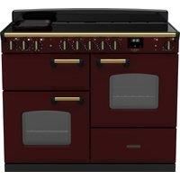Rangemaster Classic Deluxe 110cm Induction Rangecooker - Bordeaux + Brass