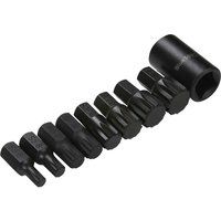 BlueSpot Tools 1496 1/2in Impact Spline Bit Set 9 Piece B/S1496