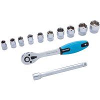 Bluespot 12 Pc Metric Socket 3/8" Drive Ratchet Extention Bar Set 10mm to 24mm