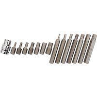 BlueSpot 1/2" Drive Bit Holder and Hex Screwdriver Bit Set 1/2"