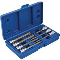 Blue Spot 01514 BlueSpot 7 PCE 3/8" Extra Long Torx Socket Bit Set (T25-T60), Set of 7 Pieces