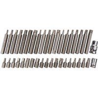 Blue Spot Tools 1517 BlueSpot 40 PCE 1/2" & 3/8" Mixed Hex, Spline and Torx Bit Set, Silver, Set of 40 Pieces