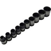 BlueSpot Tools 3/8in Drive Spline Socket Set Metric, 10 Piece